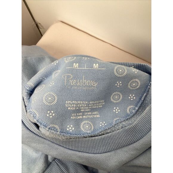 Vintage Style Hotty Toddy Mississippi HI-Low Sweatshirt Light Blue Faded Size M - Picture 9 of 9